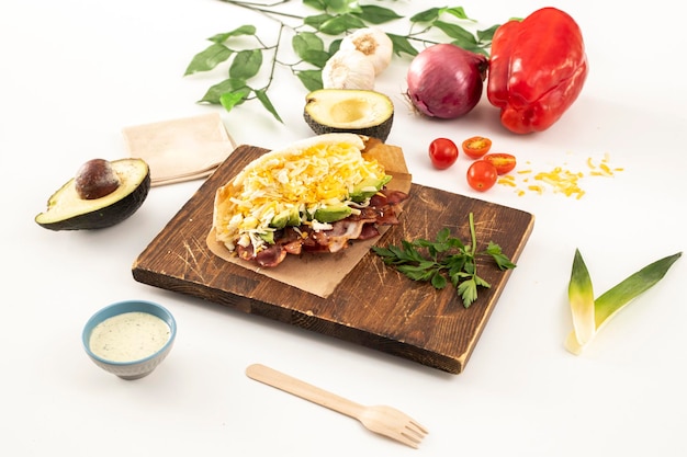 Talerz z domowym daniem